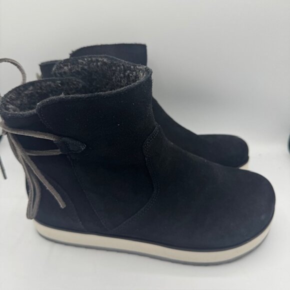 Merrell Women's Juno Bluff Polar Waterproof Snow Boot Black Suede 8 - Picture 2 of 6